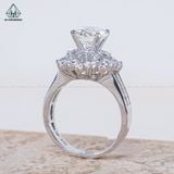  RX489 8.1mm Nhẫn nữ hoa 16 cánh 