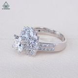  RX489 8.1mm Nhẫn nữ hoa 16 cánh 