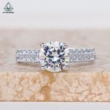  RX494 7.5mm Nhẫn nữ 2 vành đá 