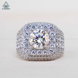  RMX163 9mm Nhẫn nam vuông đá 