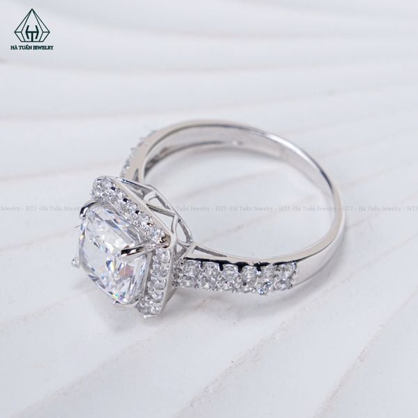  R940 Nhẫn nữ chủ CZ Cushion 7mm 