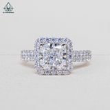  R940 Nhẫn nữ chủ CZ Cushion 7mm 