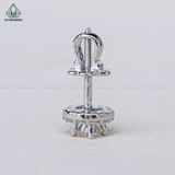 EX356 4-5-6mm Bông tai viền tấm hoa 12 cánh 