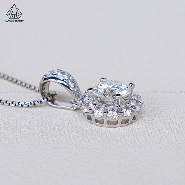  PX211 7mm Mặt dây chuyền hoa đá 