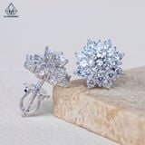  EX431 4.5mm Bông tai hoa cánh kép 