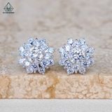  EX431 4.5mm Bông tai hoa cánh kép 