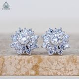  EX431 4.5mm Bông tai hoa cánh kép 