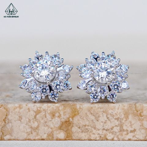 EX431 4.5mm Bông tai hoa cánh kép