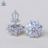  EX431 4.5mm Bông tai hoa cánh kép 