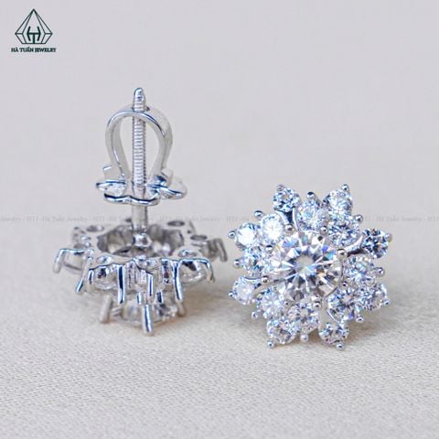 EX431 4.5mm Bông tai hoa cánh kép