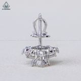  EX431 4.5mm Bông tai hoa cánh kép 