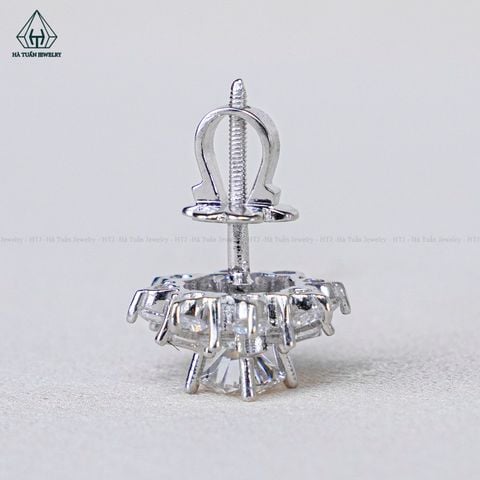 EX431 4.5mm Bông tai hoa cánh kép