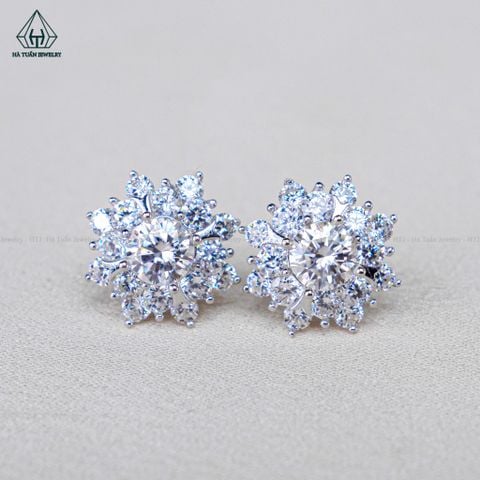 EX431 4.5mm Bông tai hoa cánh kép