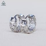  E024 Bông tai khoen kim tiền trơn 