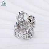  E024 Bông tai khoen kim tiền trơn 