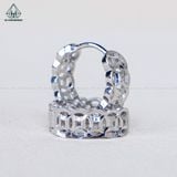  E024 Bông tai khoen kim tiền trơn 
