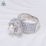  RX507 8.1mm Nhẫn nữ tròn vành 4 hàng tấm 