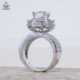  RX507 8.1mm Nhẫn nữ tròn vành 4 hàng tấm 