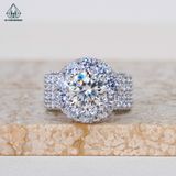  RX507 8.1mm Nhẫn nữ tròn vành 4 hàng tấm 