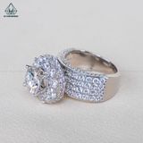  RX507 8.1mm Nhẫn nữ tròn vành 4 hàng tấm 