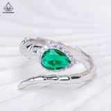  R948 Nhẫn nữ rắn đầu xanh 