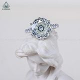  R945 Nhẫn nữ giác cắt hoa hồng 