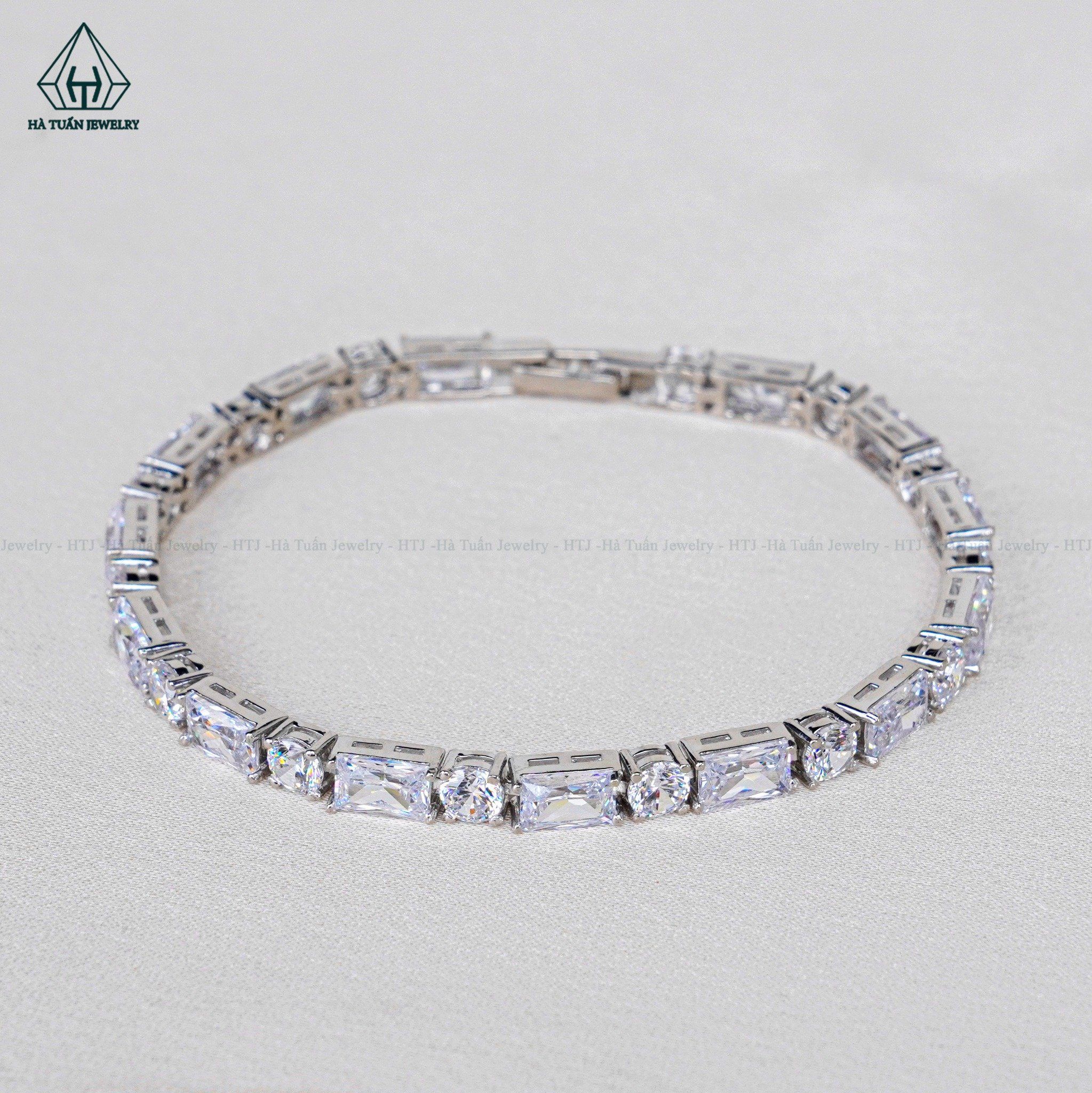  B930 Lắc tay đá full đá cz xe kẽ đá radiant 