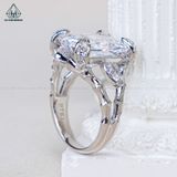  R946 Nhẫn nữ kiểu CZ Radiant 10x12mm 