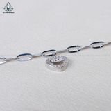  A421 Lắc chân tim đá LOVE 