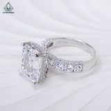  R959 Nhẫn nữ Cz Emerald 10*12mm 
