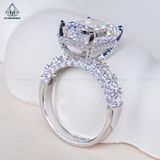  R959 Nhẫn nữ Cz Emerald 10*12mm 
