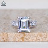  R959 Nhẫn nữ Cz Emerald 10*12mm 
