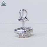  EX298 5.4mm Bông tai vuông tròn 