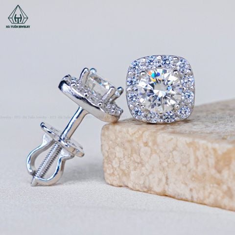 EX274 FULL MOIS 5mm Bông tai vuông bầu