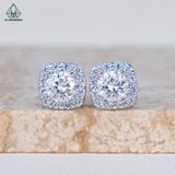  EX274 FULL MOIS 5mm Bông tai vuông bầu 
