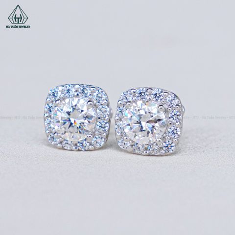 EX274 FULL MOIS 5mm Bông tai vuông bầu