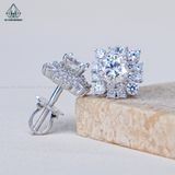  EX091 5mm Bông tai hoa hình vuông 