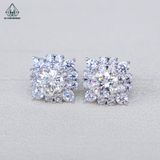  EX091 5mm Bông tai hoa hình vuông 