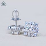  EX091 5mm Bông tai hoa hình vuông 