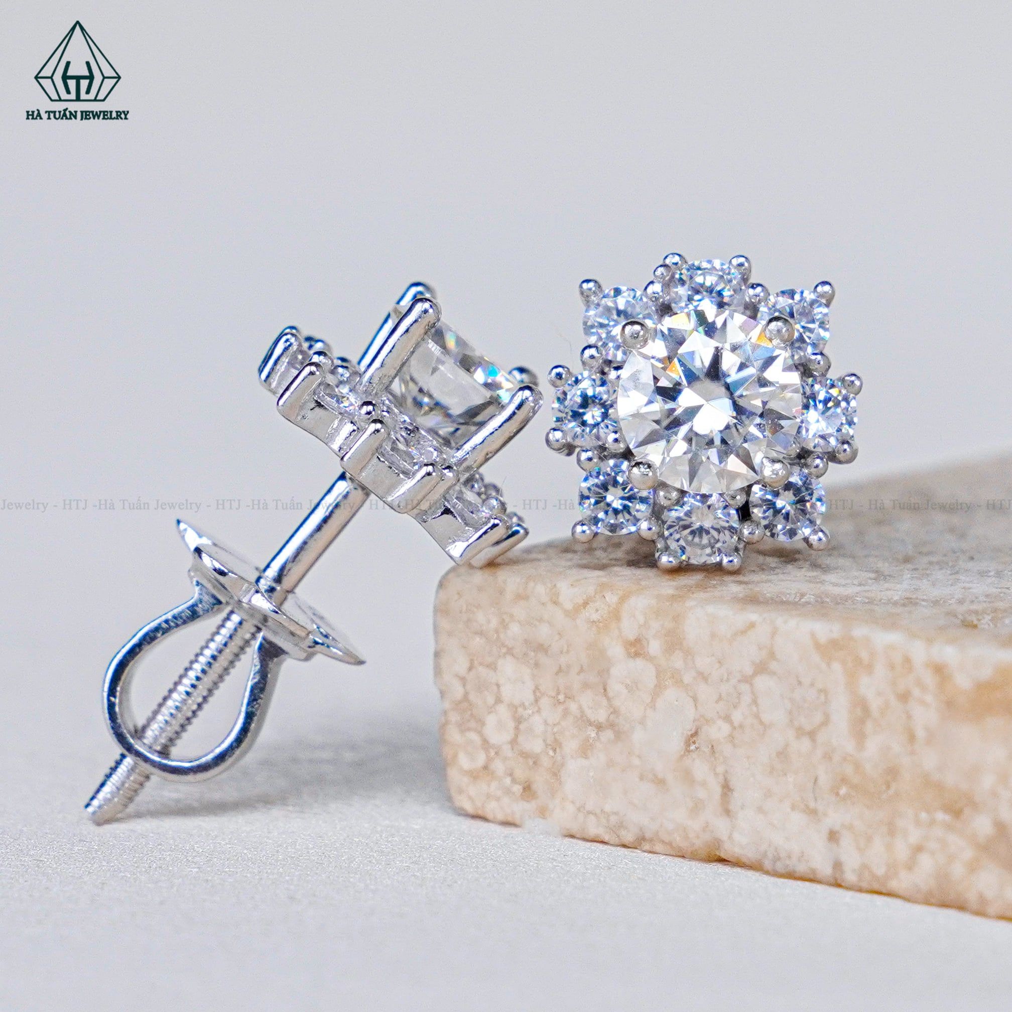  EX434 5mm Bông tai vuông 