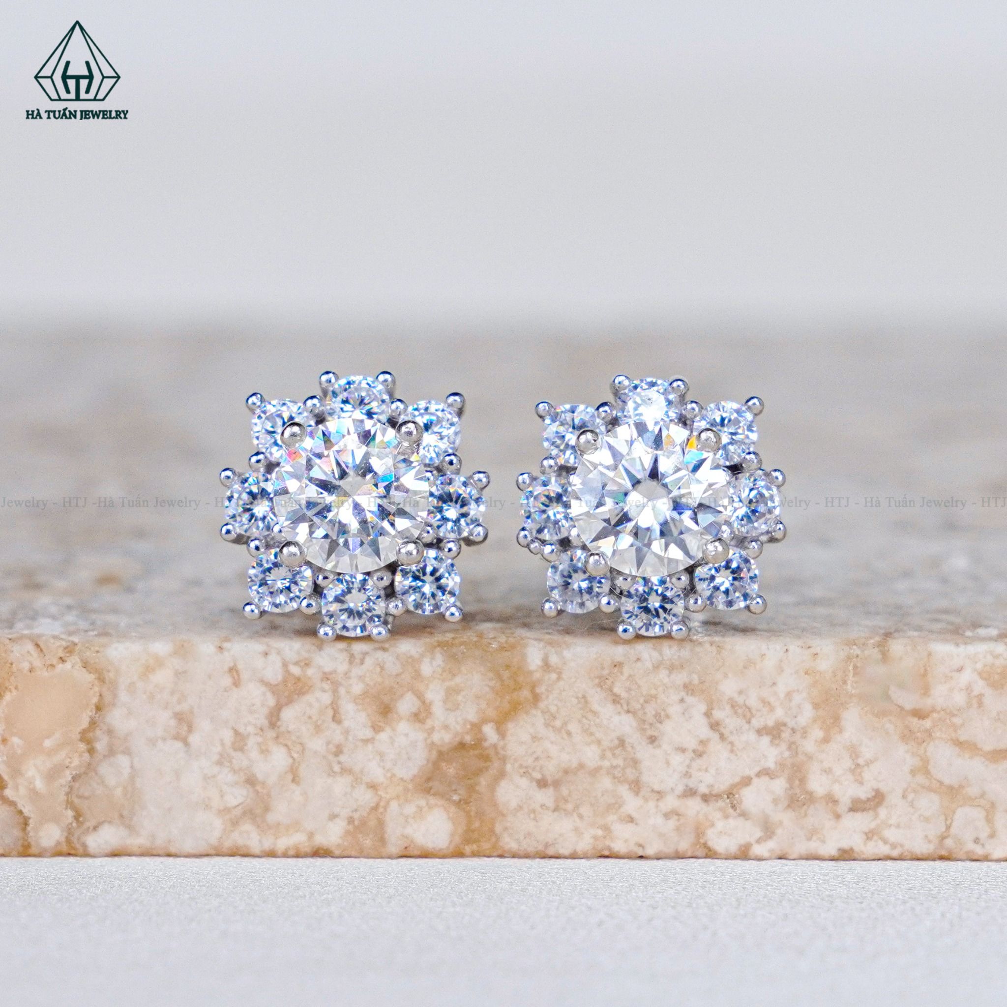  EX434 5mm Bông tai vuông 