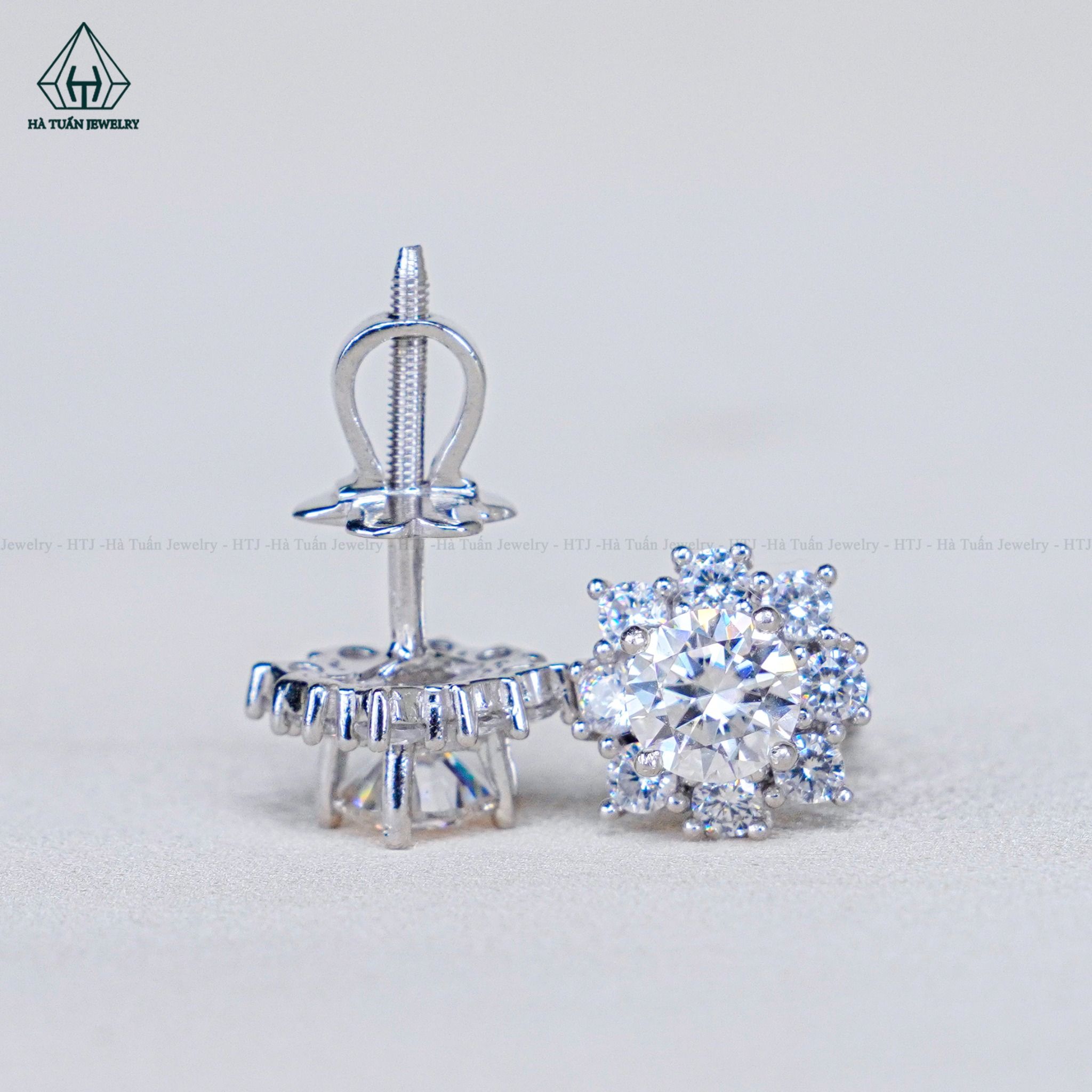  EX434 5mm Bông tai vuông 