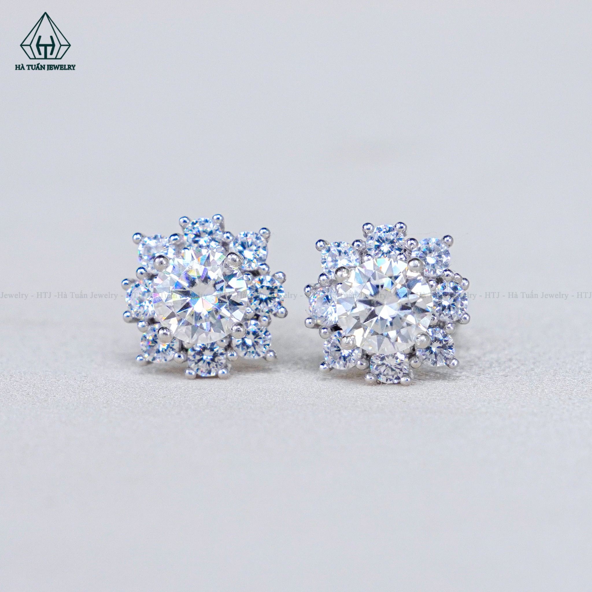  EX434 5mm Bông tai vuông 