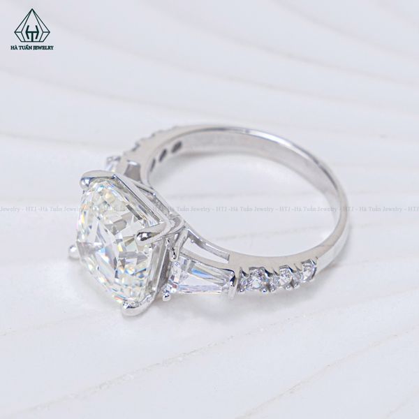  R963 Nhẫn nữ Asscher 9*9mm 
