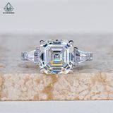  R963 Nhẫn nữ Asscher 9*9mm 