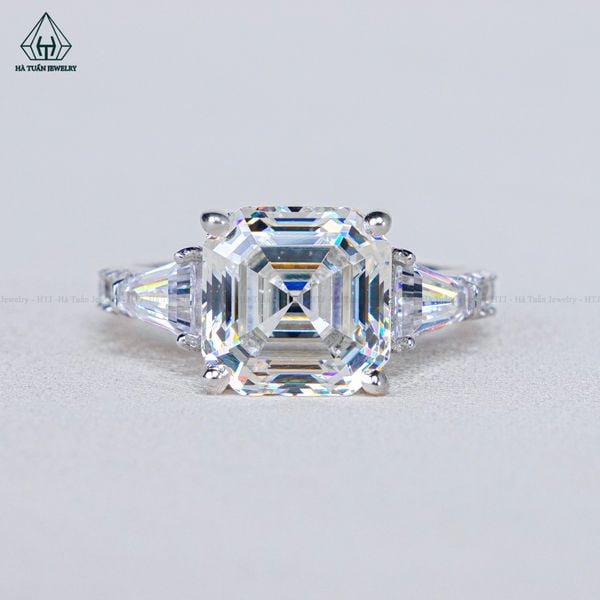  R963 Nhẫn nữ Asscher 9*9mm 