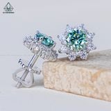  EX164 Bông tai FULL MOIS 5.4mm Xanh Lá (không mã cạnh) 
