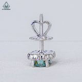  EX440 Bông tai FULL MOIS 5.4mm vuông tròn xanh (không mã cạnh) 