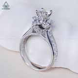  RX521 6.5mm Nhẫn nữ viền baguette 