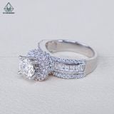  RX512 6.5mm Nhẫn nữ hoa đá 